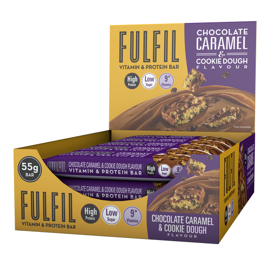 Chocolate Caramel and Cookie Dough Protein Bar - 15x55g