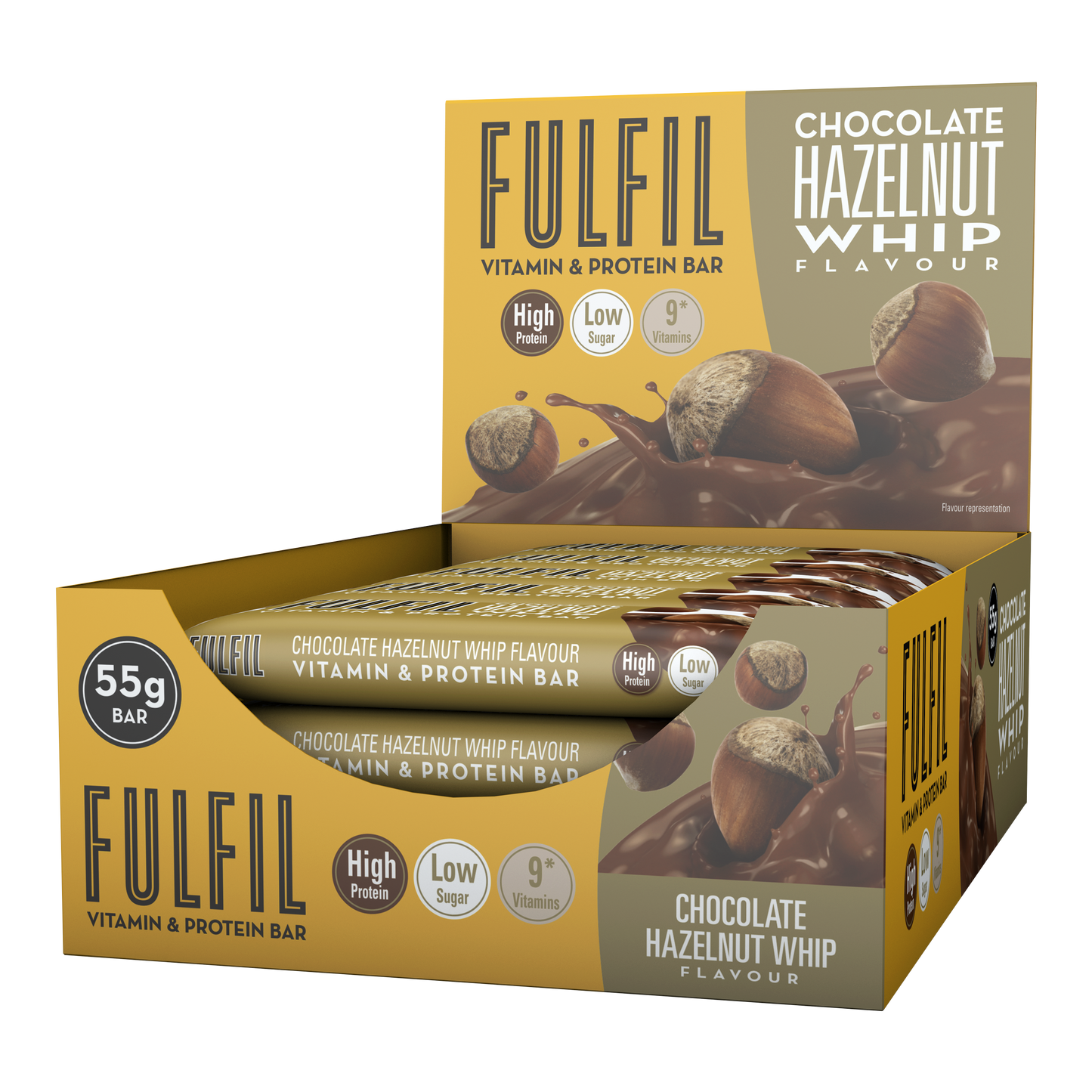 Chocolate Hazelnut Whip Protein Bar - 15x55g