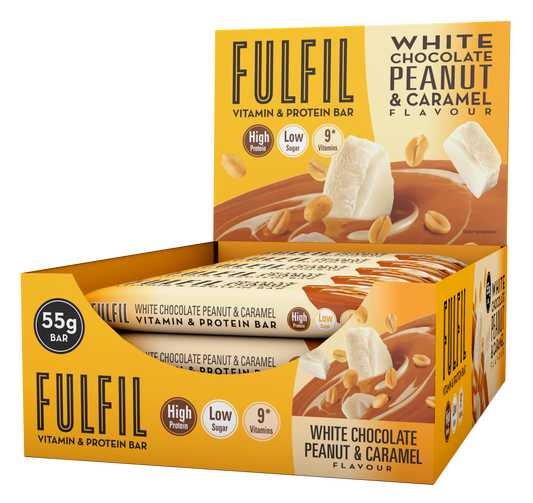 White Chocolate Peanut and Caramel Protein Bar - 15x55g